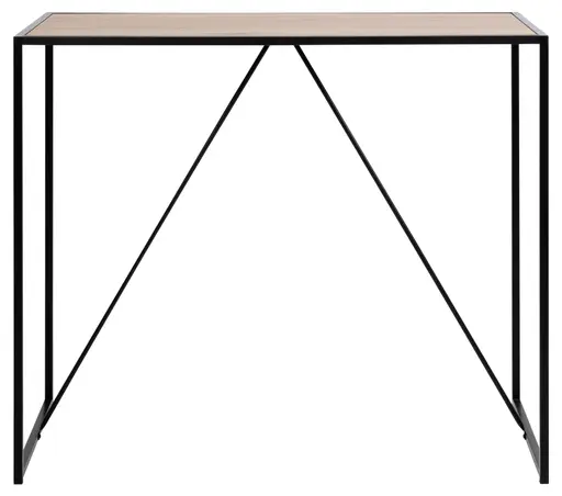 Bartisch - LB ca. 120x60 cm, Wildeiche Nachbildung, Schwarz