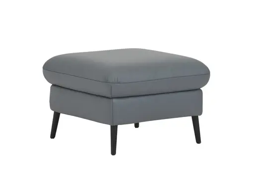 Hocker Fresno - LB ca. 67x67 cm, Leder, Hellblau