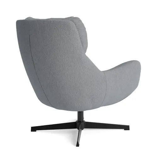 Sessel Erya - drehbar, Stoff, Kristallgrau
