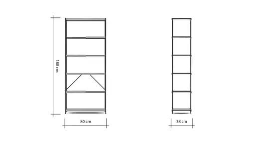 Regal Hartford - Eiche massiv, natur geölt