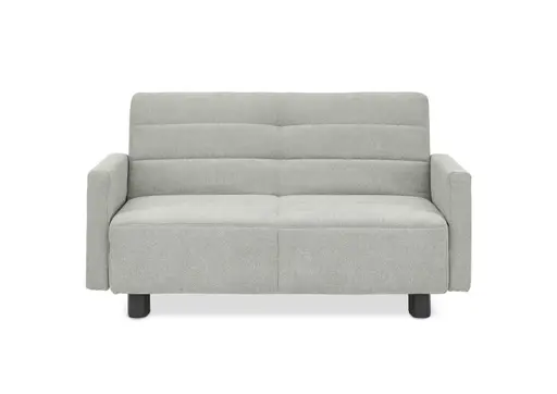 Faltsofa Easy - 2-Sitzer, ca. 140 cm inkl. Schlaffunktion/Armlehne verstellbar, Stoff, Grau