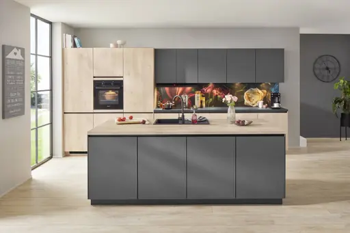 Inseküche 33.170 2 324, Schiefergrau