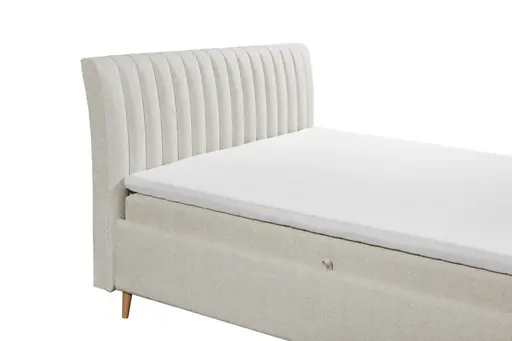 Boxbett - Liegefläche ca. 180x200 cm, Stoff, Beige