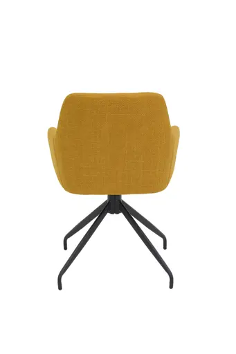 Armlehnstuhl - drehbar, Stoff, Gelb