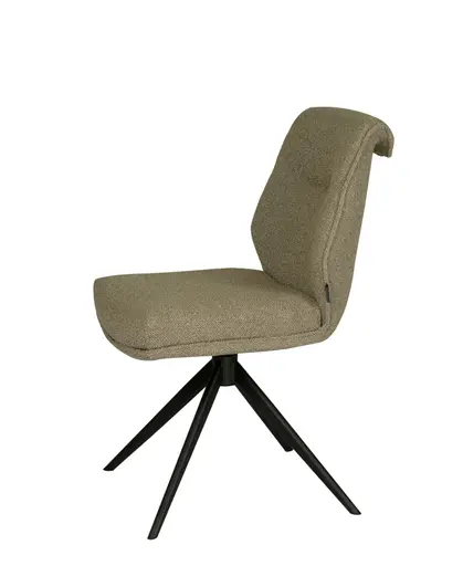 Stuhl MARLIES - drehbar, Stoff, Taupe
