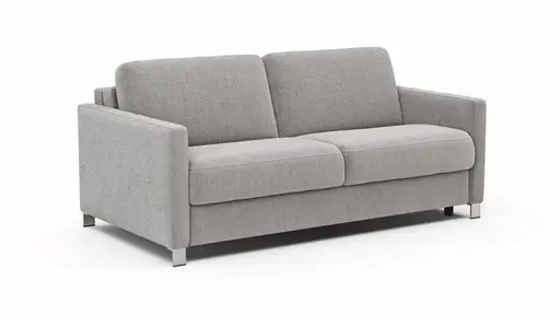 Sofa Nuoro - 2,5-Sitzer inkl. Schlaffunktion, Armlehne schmal, Stoff, Grau