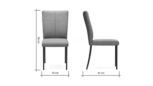 Stuhl 4110 - Stoff, Anthrazit