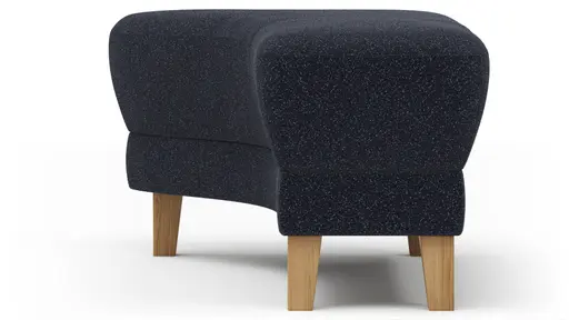 Hocker Stamford - gebogen, Links, LB ca. 89x65 cm, Stoff, Dunkelblau