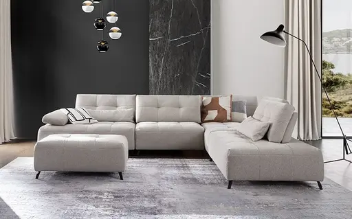 Sessel Comodo - 1-Sitzer, Stoff, Offwhite