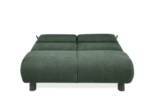  Faltsofa EBBY - 2-Sitzer ohne Armlehne, 140 cm inkl. Schlaffunktion, Stoff, Dunkelgrün