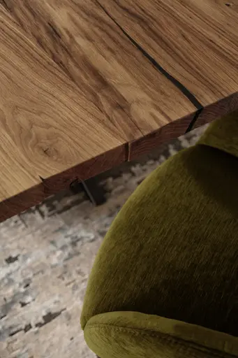 Armlehnstuhl Noli - Stoff, Olivgrün, Kufe