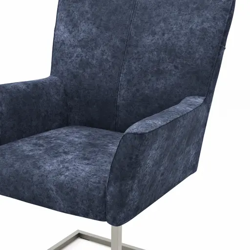Armlehnstuhl Edmonton - Stoff, Blau