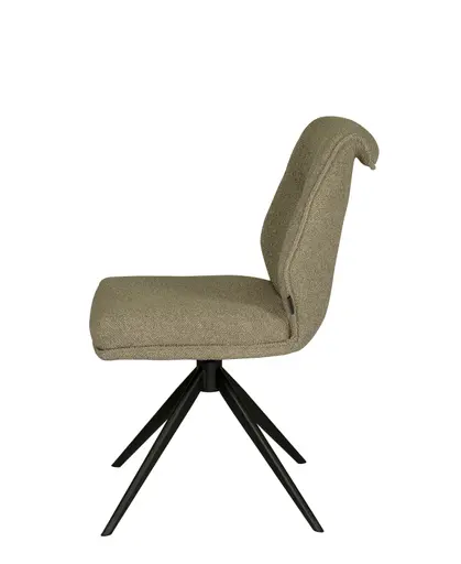 Stuhl MARLIES - drehbar, Stoff, Taupe