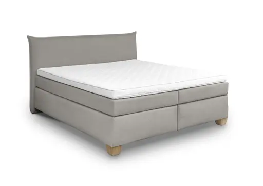  Boxspringbett HADAI- Liegefläche ca. 180x200 cm, Stoff, Dunkelgrau, TFK H2/TFK H3