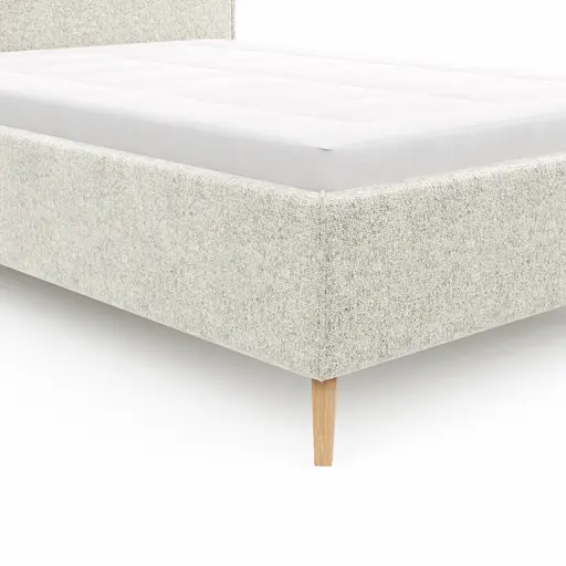 Bettgestell Carmen - Liegefläche ca. 140x200cm, Stoff, Beige