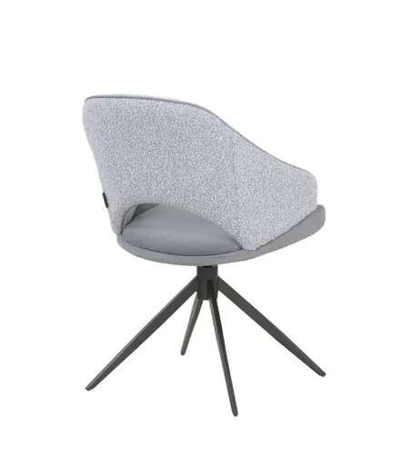 Stuhl MERIEM - drehbar, Stoff, Grau