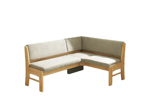 Eckbank EM Bregenz - mit Stauraum, Stellmaß ca. 183x143 cm, Stoff, Grün