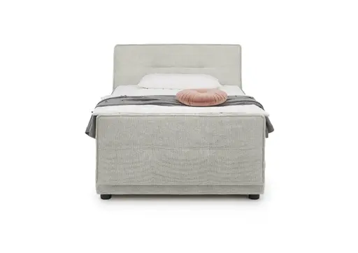 Boxspringbett- Liegefläche ca. 120x200 cm, Stoff, Beige