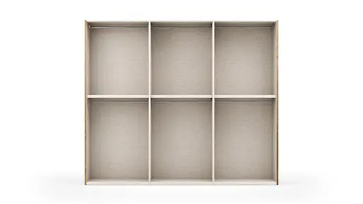 Drehtürenschrank Loretto - B ca. 280 cm, Melamin Astig hell