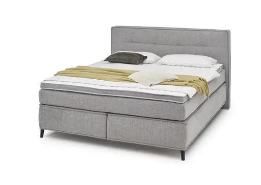 Boxspringbett- Liegefläche ca. 180x200 cm, Stoff, Grau