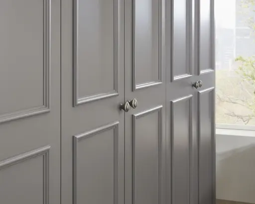 Schlafzimmer - Lack, grau, Landhausstil 