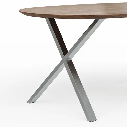 Esstisch Nayara - LB ca. 200x100 cm, Wildnussbaum massiv, geölt