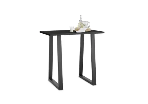 Bartresentisch - LB ca. 120x70 cm, Schwarzstahl, Schwarz