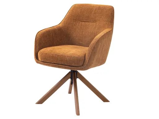 Armlehnstuhl - drehbar, Stoff, Rost