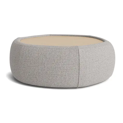 Hocker Serava/Honey - Large, mit Platte, Stoff, Grau