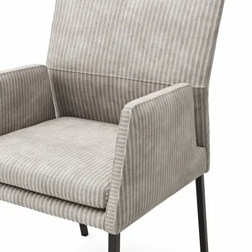 Armlehnstuhl Carry - Stoff, Natur