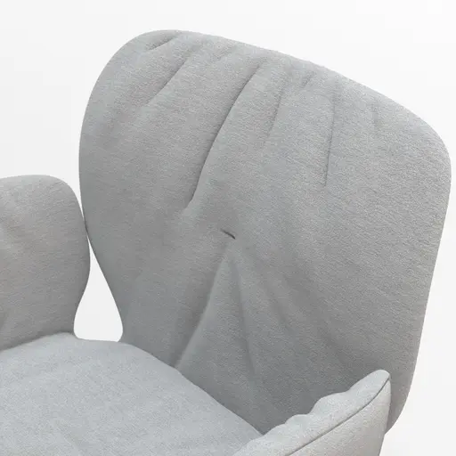 Armlehnstuhl Saltino - Stoff, Hellgrau