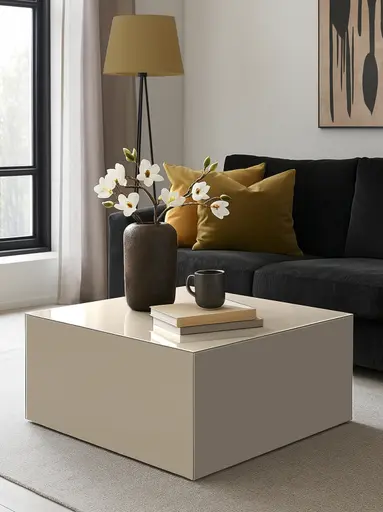 Couchtisch - LB ca. 75x75 cm, Taupe
