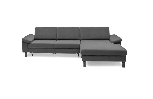 Ecksofa CALM MOVE - 2,5-Sitzer, Ecke rechts inkl. Schlaffunktion, Microfaser, Schwarz