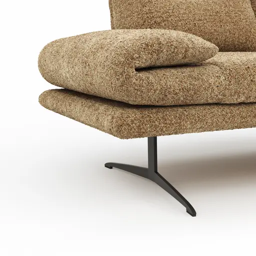 Sofa Lucero 2.0 - 2-Sitzer klein inkl. Rückenlehne, Stoff, Cognac