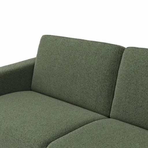 Sofa Nuoro - 2,5-Sitzer inkl. Schlaffunktion, Armlehne 1, Stoff, Olivgrün
