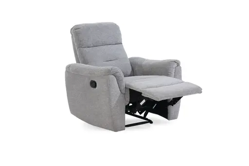TV-Sessel - Relaxfunktion, Chenille, Hellgrau