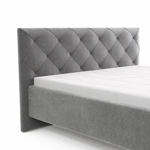 Bettgestell Carmen - Liegefläche ca. 180x200cm, Stoff, Dunkelgrau