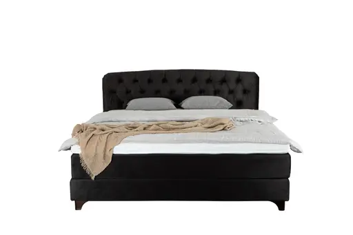 Boxspringbett - Liegefläche 180x200 cm, Stoff, Braun