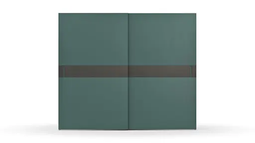 Schiebetürenschrank Loretto - B ca. 280 cm, Lack matt, Salbeigrün