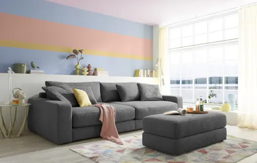 Big Sofa JOVIN - Stoff, Grau