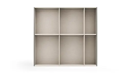 Drehtürenschrank Loretto - B ca. 254 cm, Melamin matt, Anthrazit