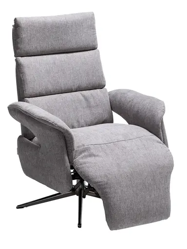 Relaxsessel Amila - Größe M, inkl. Relaxfunktion und Kopfteilverstellung, Stoff, Grau