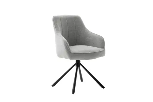 Armlehnstuhl - drehbar, Stoff, Hellgrau
