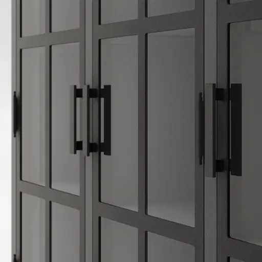 Buffetschrank Litchfield Metal - Graphit, Non-Antique / Metal, Black