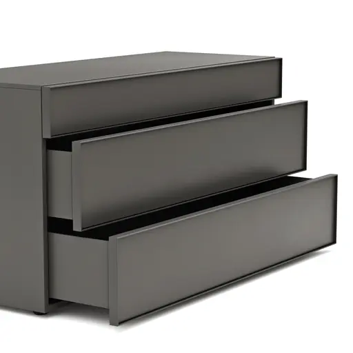 Kommode Loretto - BHT ca. 135x70x53 cm, Lack matt, Anthrazit