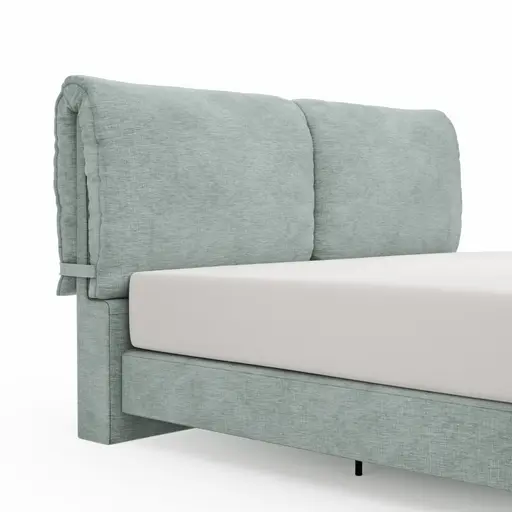 Boxspringbett Alpin - Liegefläche ca. 180x200 cm, Stoff, Graugrün