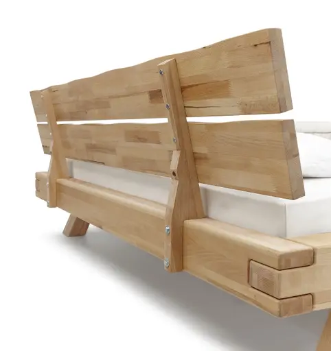 Bettgestell- Liegefläche ca. 180x200 cm, Buche, Massiv, Geölt