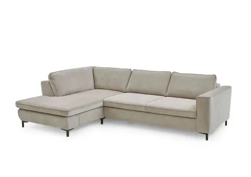 Ecksofa - Ecke links mit 3-Sitzer, Stoff, Sand