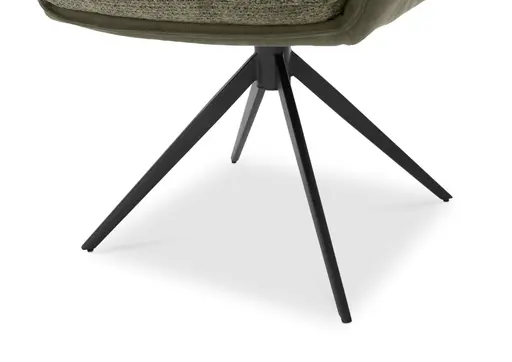 Armlehnstuhl MANDY - drehbar, Stoff, Grün