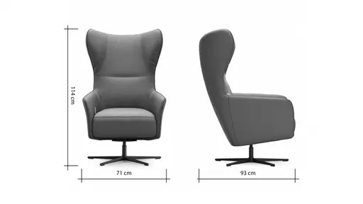 Relaxsessel Clemens - Größe M, inkl. Relaxfunktion, Stoff, Gold